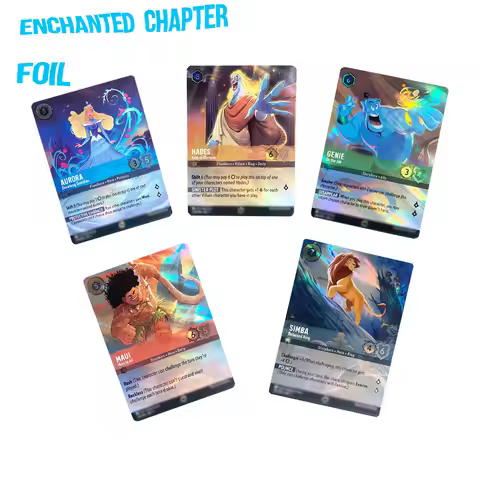 Lorcana Cards Foil Chapter 1&4&5 Enchanted Proxy TCG Game Cards Rise of the Floodborn HADES SIMBA ST