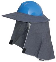 @安全防護@ P-0531 遮陽帽含圍巾 (不含安全帽)   遮陽帽  有後圍頭巾戶外工作防曬 工程作業 用於