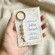 Personalized Beads Cross Keychain Souvenir |Christening Baptism Birthday Giveaway