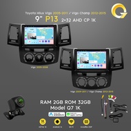 Q7 จอแอนดรอย 9 นิ้ว TOYOTA VIGO 05-07/VIGO CHAMP 08-14  จอ android ติดรถยนต์WIFI GPS YouTube 2DIN Ap