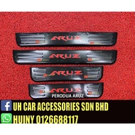 Perodua Aruz Side Sill Plate Door Step Side Step Window Step Carbon Look Stainless Steel [READY STOCK]