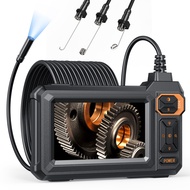 กล้อง Endoscopic 4.3 นิ้วพร้อมแสงตรวจสอบกล้อง Borescope 1080P 8 LEDs 16.4FT Semi-Rigid Bore ขอบเขต I