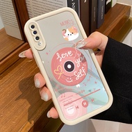 Samsung Galaxy A50 A50s A30s Case Softcase HP CD Music Yellow Silicone Mirror Beautiful Phone Case C