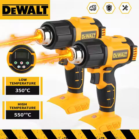 DEWALT DCE530 20VCordless Heat Gun Tool Only Max 540°C 100/200L/min LCD Adjustable Temp Airflow Bend