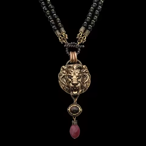 European vintage collection Insect animal Design Necklace agate beaded necklace collection