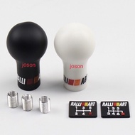 RALLIART 5/6 SPEED GEAR SHIFT KNOB BLACK/WHITE CAR MANUAL TRANSMISSION (MT)