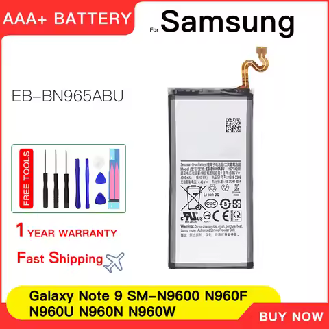 Genuine New EB-BN965ABU Battery For Samsung Galaxy Note9 Note 9 N960U SM-N9600 SM-N960F N9600 SM-N96
