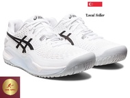 Asics Mens Gel Resolution 9 White/Black Tennis Shoes