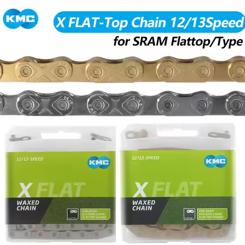 KMC WAX XFLAT Flat-Top Chain Road/Mountain/Folding Bike Wax Flat Top Chain for SRAM Flattop/type/AXS