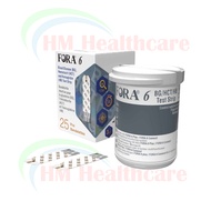 FORA 6 Blood Glucose, Hematocrit, Hemoglobin TEST STRIP 25PCS