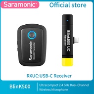 Saramonic 2.4 กิกะเฮิร์ตซ์ ultracompact ไร้สายจักรยานไมโครโฟนระบบ blink500 B5 Plug & Play USB-C รับส