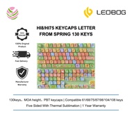 LEOBOG Hi8/Hi75 KEYCAPS LETTER-FROM SPRING 130keys，MOA height, Compatible The Keyboard With 61/68/75
