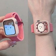 Iwatch9 Apple Strap applewatch8 Nylon Braided s6s5s7 Female s9 Breathable Creative Adjustable iwatch
