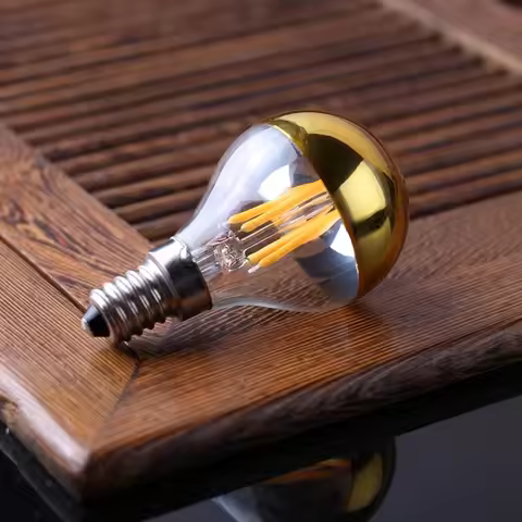4W LED filament bulb G45 semi-plated bulb 220V mirror reflection bulb E12/E14/E26/E27 decorative bul