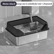 PAUL JOE/stainless steel litter box/stainless steel cat litter box/stainless steel litter box with c
