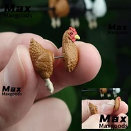 MAXG Hand Painted Chicken Earrings, Elegant  Animal Jewelry Funny Chicken Earrings, Cute Handmade Li
