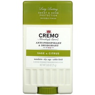Cremo, Anti-Perspirant & Deodorant, No. 02, Sage & Citrus, 2.65 oz (75 g)