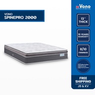 Vono SPINEPRO 2000 Mattress (13 inch), Latex Top Elite Pocketed Spring