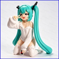 SQ4 Hatsune Miku UNO Cat Ear Pajama Action Figure Cute Teasing Miku Kneeling Anime Model Ornament QS