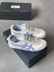 Onitsuka Tiger Mexico 66系列一腳蹬平底運動休閑鞋 米灰紫   男女款