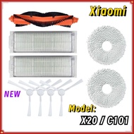 For Xiaomi Mijia X20 C101 Robot Vacuum Cleaner Main Brush  Side Brush HEPA Filter Mop Cloth Spare Parts Accessory