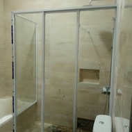 skat partisi pintu sliding alumunium shower kamar mandi