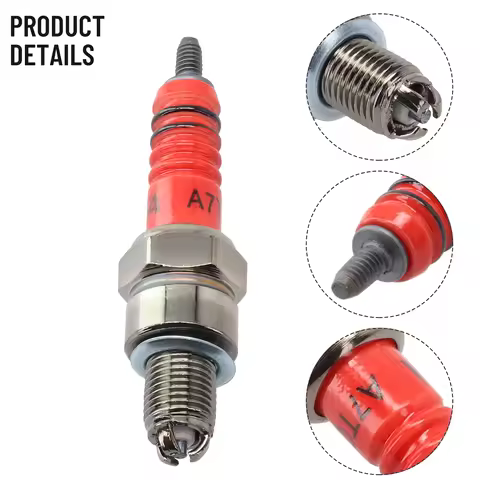 Motorcycle Spark Plug Iridium Spark Candles High Performance 3-Electrode A7TC Motorcycle Ignition Ac