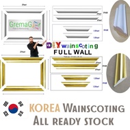 KOREA WAINSCOTING DIY PACKAGE/Easy install/Wainscoting set/Siap dah Potong/Gold EMAS/ALL READY /Gremag floor wainscoting
