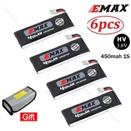 6pcs 450mAh 1S lipo Battery 3.8V HV PH2.0 85C LiHV Batteries Compatible for 1S Racing Drone Quadcopt