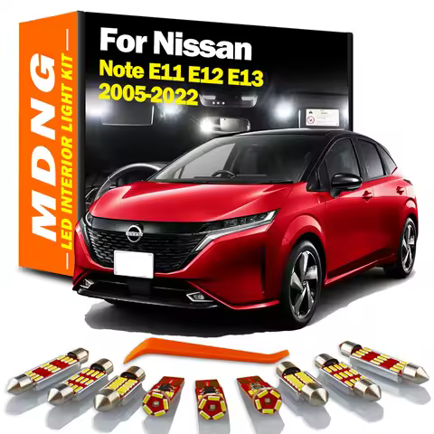 MDNG LED Bulbs Interior Map Dome Light Kit For Nissan Note E11 E12 E13 2005-2016 2017 2018 2019 2020
