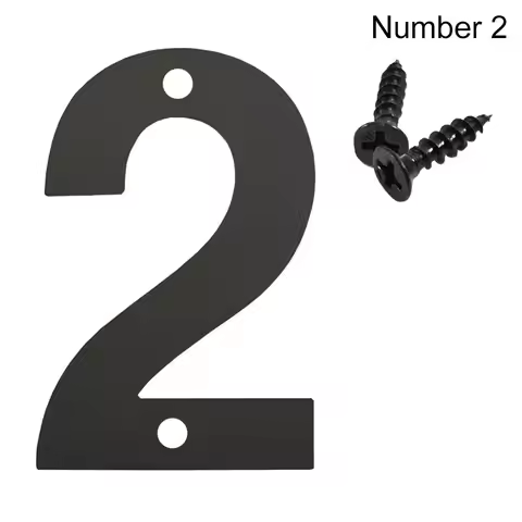 4inch/10cm Durable Steel with Screw Number Plate Sign Numeral Tag 0 To 9 Door Label