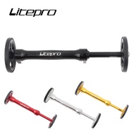 Litepro Bicycle Easy Wheel Extension Rod Stand Rear Frame Telescopic Rod Easy Wheel For Brompton Pikes 3 Sixty Folding Bike