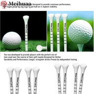 MEIHUAA 100pcs White Striped Golf Tee, 69/83mm Wooden Golf Wood Tees, Golf Training Aids Digital Sca