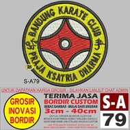 S-A79 BANDUNG KARATE CLUB PRAJA KNIGHT DHARMA LOGO EMBROIDERY PATCH - GIB REVIEW/TESTIMONI