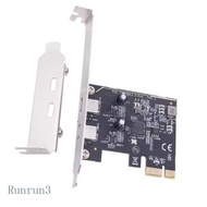 RUN PCIE Type C Card PCIE X1 to 2 Port USB C Adapter HUB PCIE USB 3 2 Gen1 5Gbps Expansion Card ASM1