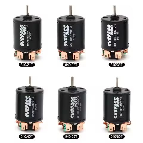 Surpass 540 13T 17T 21T 23T 27T 35T 45T 55T 80T Brushed Motor for RC Car 1/10 Crawler 4WD Vehicle RC