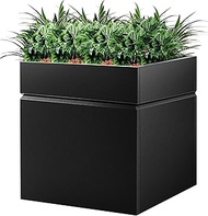 HONYTA Cube Steel Planter 20” x 20” x 21”, Heavy Duty Steel Planter, Large Square Planter Box for Ho
