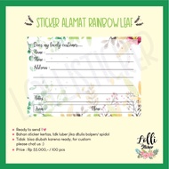 Address sticker rainbow leaf address label/