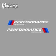 2PCS M Performance ด้านหน้าสติกเกอร์กันชนด้านหลังสำหรับ BMW F10 F20 F30 E36 E90 E46 X3 X5 G30