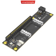 SMARTSIMPLE PCI- Express PCIe 5.0 x16 to Dual MCIO SFF-1016 Adapter Card I3M6