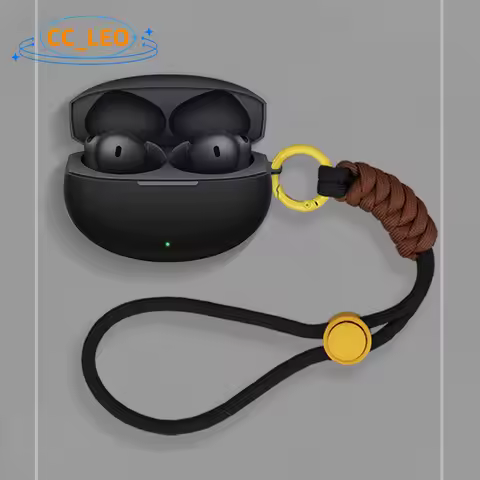 Case for OPPO Enco X3s Silicone Soft Case Nylon Strap Lanyard Suitable for OPPO Enco X3s Shockproof 