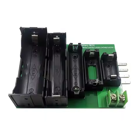 Battery Tester Case 4 & 2-Wire Terminal 18650 26650 14505 14340 1425 Battery Case Holder Test Storag