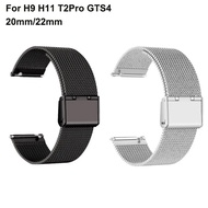 Smartwatch Buckle Milanese Strap For T2 Pro H9 Y13 GTS4 ULTRA 2 H11 Metal Sport Bracelet 20mm Smart 