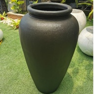 REX FP28 Fiberglass Round Tall Circular Flower Pot Pasu Bunga Garden Taman Plant Pokok Besar Modern Outdoor Tempayan