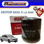 OSK PROTON SAGA G 1.5 2026 OIL FILTER NEW GEN MC3 PW914299 CLEANER MINYAK HITAM ENGINE O-MZ663 EF MA