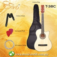 EVO T-38C Natural Acoustic Guitar 38 Inch Beginner Guitar Student Guitar