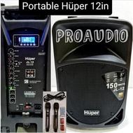 Speaker Portable HUPER JL12 12 inch 12" JL 12 With Mic ORIGINAL HUPER