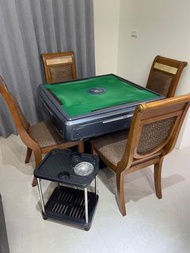 雀友立柱型電動麻將桌（不能折疊） 附兩副麻將牌+兩張茶几桌+四張椅子