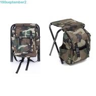 SEPTEMBERB Mountaineering Bag Chair, Large Capacity Foldable Mountaineering Backpack Chair, Sturdy High Load-bearing Wear-resistant Foldable Fishing Stool Camping