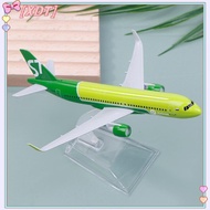 XDT 16cm Green Diecast Metal 1:400 Scale S7 Airlines A320 Plane Model KCP